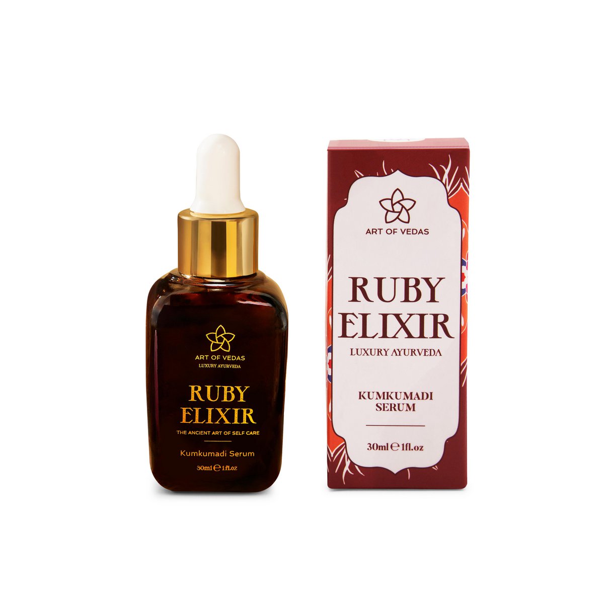 Ruby Elixir Kumkumadi Serum - 30 ml | Ayurvedisch verhelderen en verjongingsserum voor een stralende huid